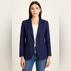 Joie Navy Linen Blend Blazer Size 4